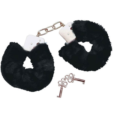 Bad Kitty Black Plush Handcuffs