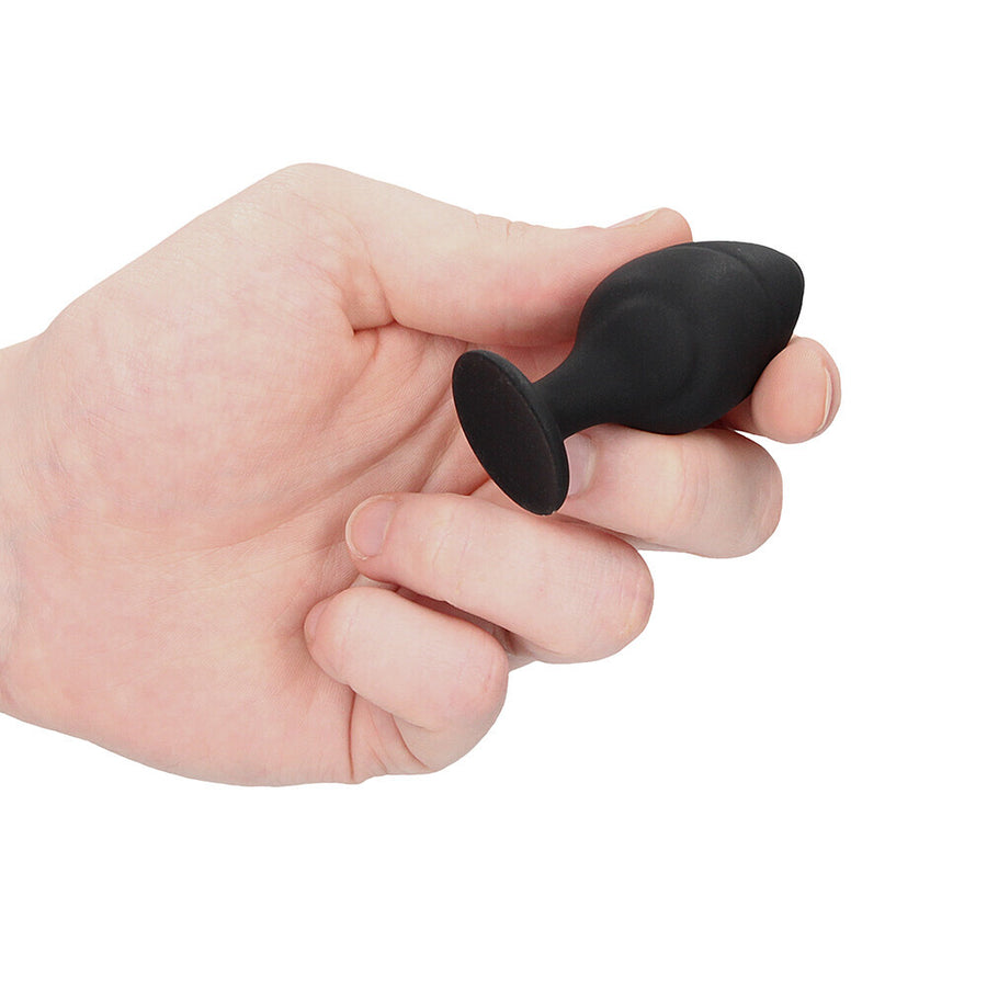 Ouch Silicone Swirled Butt Plug Set Black